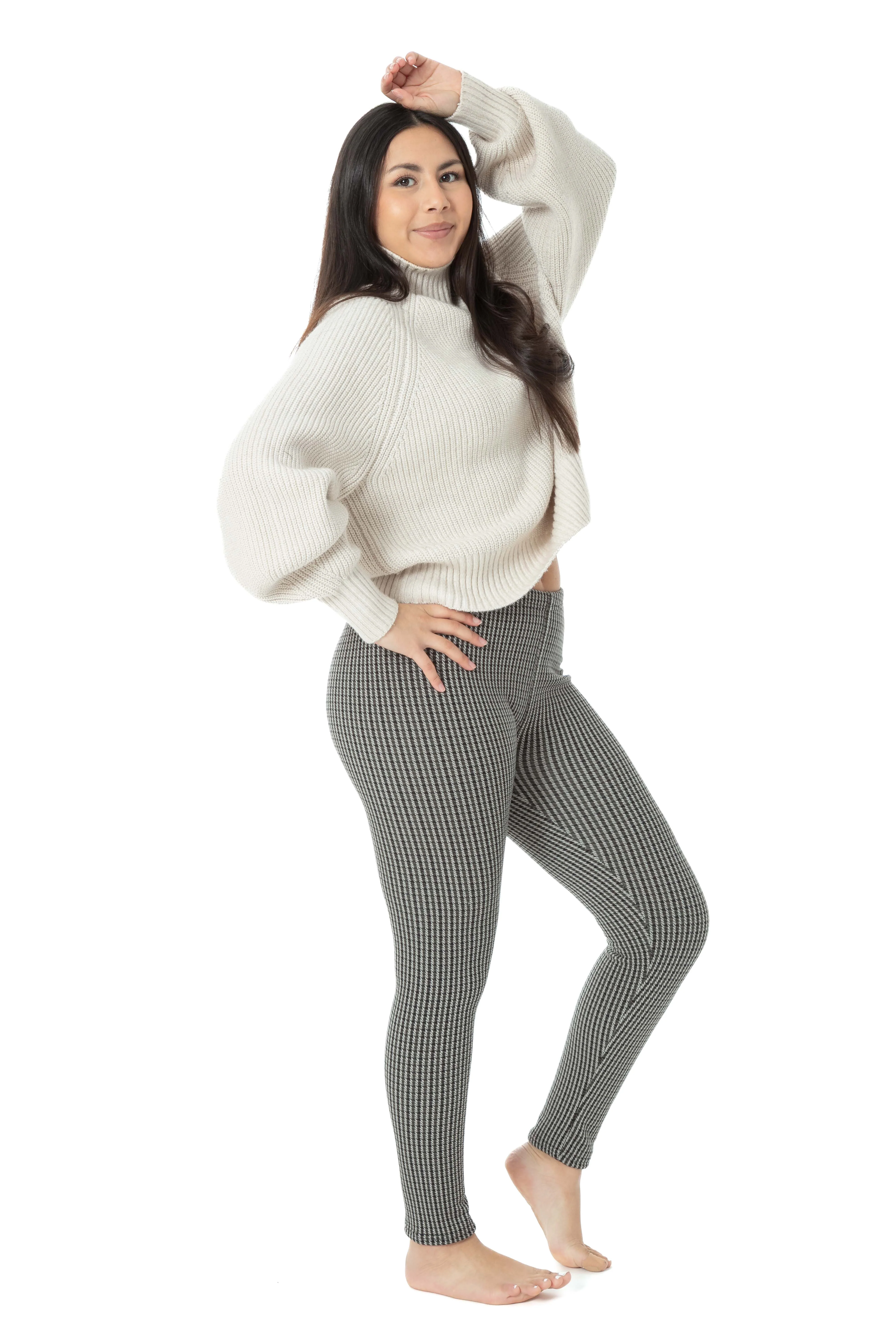 Twisted Lines - Cozy Lined Leggings - Image 5