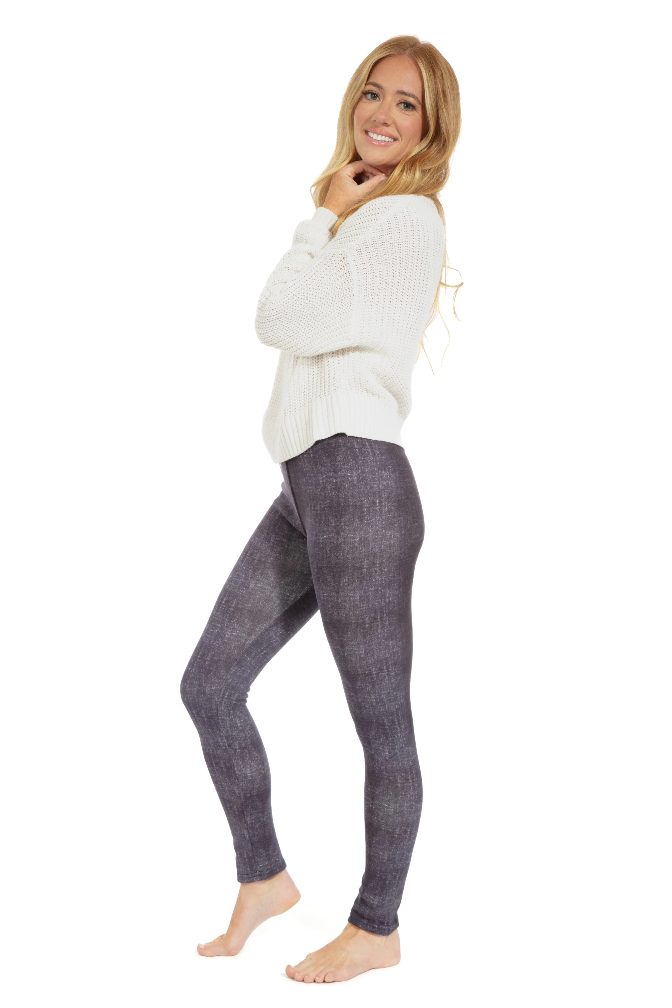 Violet Dye - Cozy Lined Leggings - Image 3