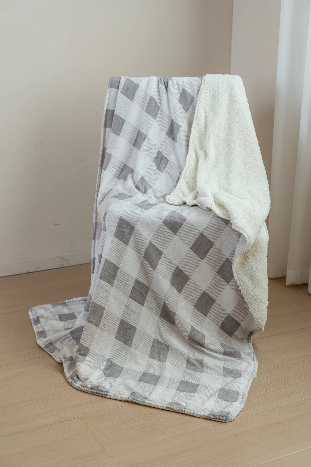 Walnut Plaid - Sherpa Blanket - Image 4