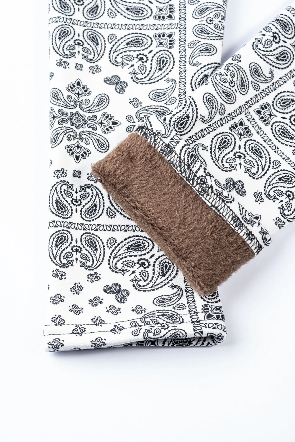 White Paisley- Cozy Lined Leggings - Image 7